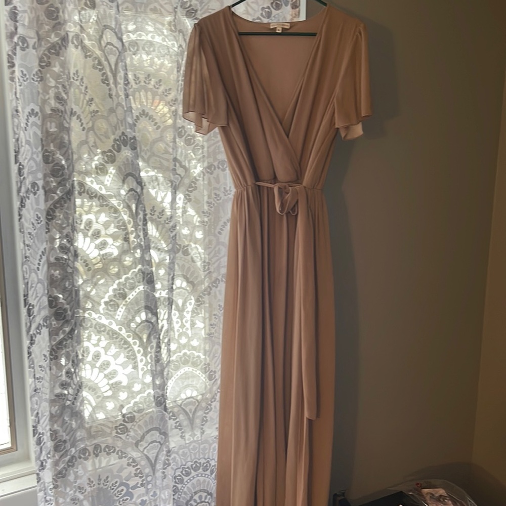 Kristina maxi dress taupe xl